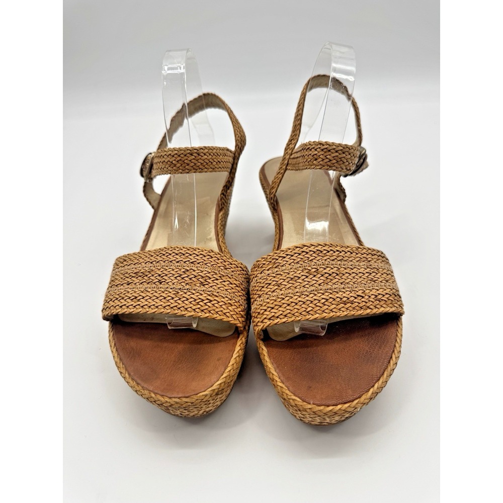 Stuart Weitzman Womens 10 M Barbados Rattan Raffia Strappy Sandal Quiet Luxury - Picture 2 of 15
